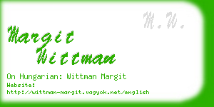 margit wittman business card